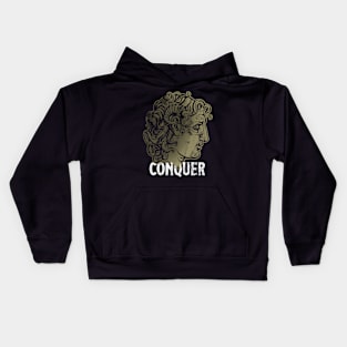 Conquer Alexander the Great Head Ancient Greece Design Kids Hoodie